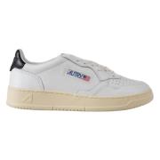 Beige en wit leren sneakers Autry , White , Dames