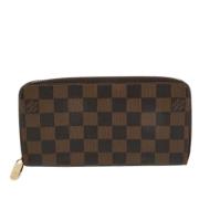 Pre-owned Coated canvas wallets Louis Vuitton Vintage , Brown , Dames