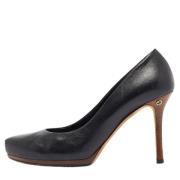 Pre-owned Leather heels Gucci Vintage , Black , Dames