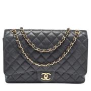 Pre-owned Leather chanel-bags Chanel Vintage , Black , Dames