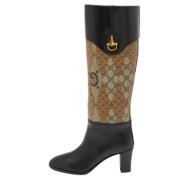 Pre-owned Canvas boots Gucci Vintage , Black , Dames