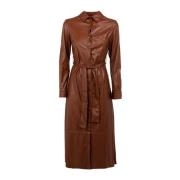 Lange jurk bruin winter vrouw Pinko , Brown , Dames