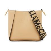 Logo Schoudertas met Micro Studs Stella McCartney , Beige , Dames