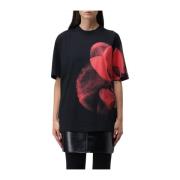 Casual Dames T-shirt Alexander McQueen , Black , Dames