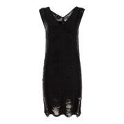 Elegante Korte Zwarte Zomerjurk Pinko , Black , Dames