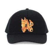 Brandend Monogram Baseball Cap Palm Angels , Black , Unisex