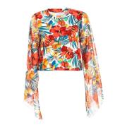 Bloemenprint blouse met lange mouwen Patrizia Pepe , Multicolor , Dame...