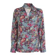 Elegante Special Fleur Blauwe Blouse Liu Jo , Multicolor , Dames