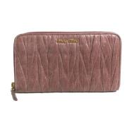 Pre-owned Leather wallets Miu Miu Pre-owned , Pink , Dames