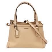 Pre-owned Leather totes Coach Pre-owned , Beige , Dames