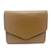 Pre-owned Leather wallets Maison Margiela Pre-owned , Beige , Dames