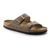 Arizona Oiled Leather Sandalen Birkenstock , Brown , Dames