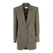 Lange Grijze Blazer voor Vrouwen Patrizia Pepe , Gray , Dames