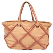 Pre-owned Leather totes Bottega Veneta Vintage , Beige , Dames