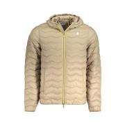 Eco Warm Hooded Jack met Rits K-Way , Beige , Heren