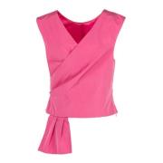 Elegante Zomer Top Paars Fuchsia Pinko , Purple , Dames