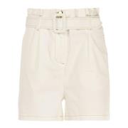 Hoge taille witte denim shorts Liu Jo , White , Dames