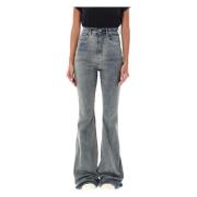 High-rise Flared Jeans Sky Rick Owens , Gray , Dames