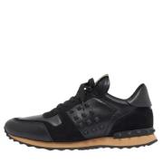 Pre-owned Leather sneakers Valentino Vintage , Black , Heren