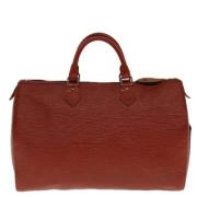 Pre-owned Leather handbags Louis Vuitton Vintage , Red , Dames