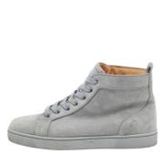 Pre-owned Suede sneakers Christian Louboutin Pre-owned , Gray , Heren