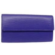 Pre-owned Leather wallets Louis Vuitton Vintage , Purple , Dames