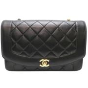 Pre-owned Leather chanel-bags Chanel Vintage , Black , Dames