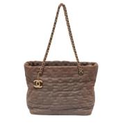 Pre-owned Leather totes Chanel Vintage , Brown , Dames