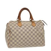 Pre-owned Canvas handbags Louis Vuitton Vintage , White , Dames