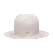 Wol Kasjmier Cloche Hoed Borsalino , White , Unisex