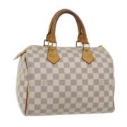 Pre-owned Canvas handbags Louis Vuitton Vintage , White , Dames