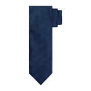 Zijden Geweven Navy Stropdas Profuomo , Blue , Heren