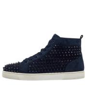 Pre-owned Suede sneakers Christian Louboutin Pre-owned , Blue , Heren