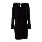 Elegante Zwarte Jurk Outlet Prijs Tommy Hilfiger , Black , Dames