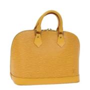 Pre-owned Leather handbags Louis Vuitton Vintage , Yellow , Dames