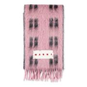 Roze Geruite Sjaal Aw24 Marni , Pink , Heren