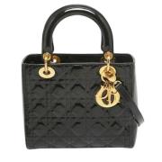 Pre-owned Leather totes Dior Vintage , Black , Dames