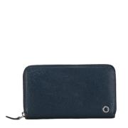 Pre-owned Leather wallets Bvlgari Vintage , Blue , Dames