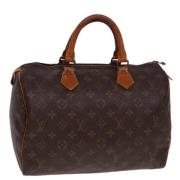 Pre-owned Canvas handbags Louis Vuitton Vintage , Brown , Dames