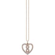 Infinity Hart Pavé Ketting Roségoud Thomas Sabo , Yellow , Dames