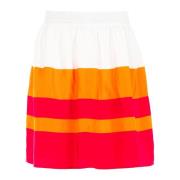 Witte Korte Rok Indy Clrblock Tommy Hilfiger , Multicolor , Dames