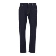 Denim Cachemire Slim Fit Jeans Dolce & Gabbana , Blue , Heren