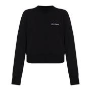 Sweatshirt met Logo Palm Angels , Black , Dames