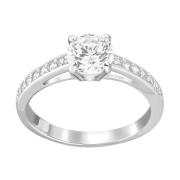 Attract Ring Pavé Wit Rhodium Swarovski , White , Dames