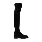 Zwarte Leren Enkellaarzen Stuart Weitzman , Black , Dames