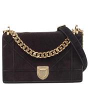 Pre-owned Suede handbags Dior Vintage , Black , Dames