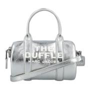 Metallic Silver Mini Duffle Tas Marc Jacobs , Gray , Dames