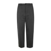 Grijze Marl Tapered Plooi Broek Studio Nicholson , Gray , Heren