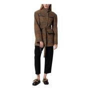 Jas met voorbinders aan de voorkant Stella McCartney , Beige , Dames