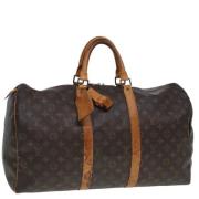 Pre-owned Canvas handbags Louis Vuitton Vintage , Brown , Dames